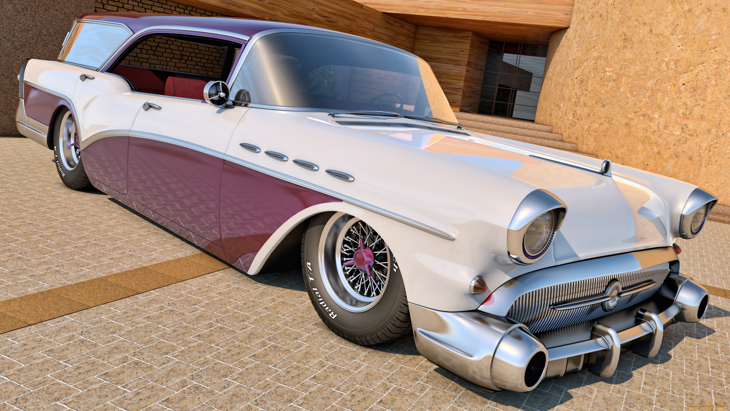 , 3, wagon, caballero, century, 1957, buick